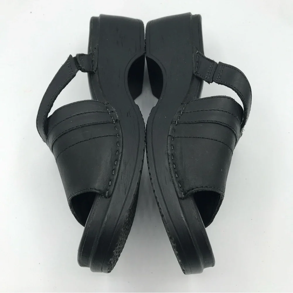 L.L. Bean Women’s Black Slip On Wedge Slide Sandals US Size 9 EU 40 - Picture 11 of 12